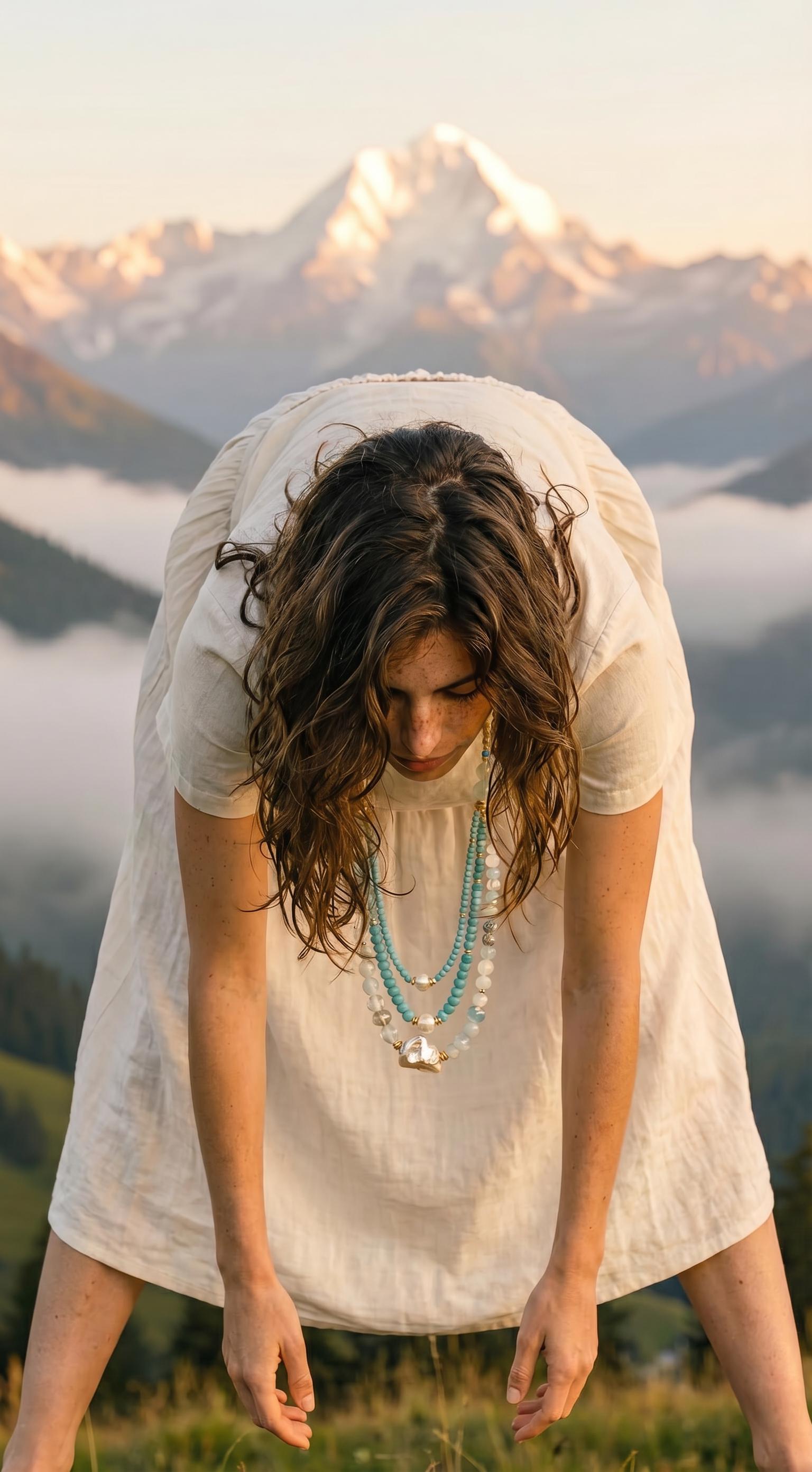 Bohemian Handmade Gold Plated Necklace with Topaz, Aquamarine & Baroque Pearl – Unique Statement Jewelry